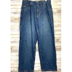 Hard Knocks Jeanswear Men's Denim Carpenter Jeans Size 36 x 33 Blue Casual Wear
